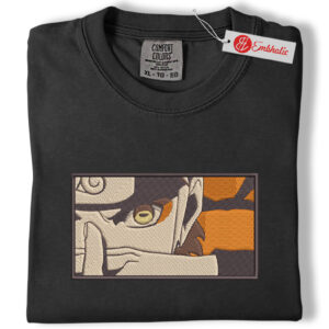 Alternative view of Naruto Embroidered Shirt, Anime Shirt, Anime Embroidered Tee, Comfort colors Shirt
