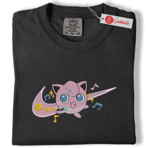 Alternative view of Pokemon Embroidered Shirt, PKM Shirt, Anime Embroidered Tee, Comfort colors Shirt
