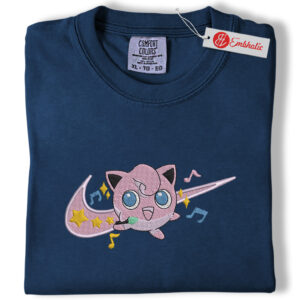 Pokemon Embroidered Shirt, PKM Shirt, Anime Embroidered Tee, Comfort colors Shirt