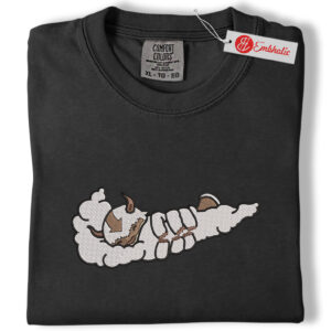 Alternative view of Appa Embroidered Shirt, Avatar the Last Airbender Shirt, Animated Embroidered Tee, Comfort colors Shirt
