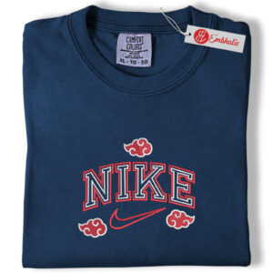 Akatsuki Logo Embroidered Shirt, Naruto Shirt, Anime Embroidered Tee, Comfort colors Shirt