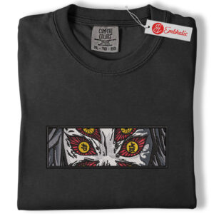 Alternative view of Kokushibo Embroidered Shirt, Demon Slayer Shirt, Anime Embroidered Tee, Comfort colors Shirt