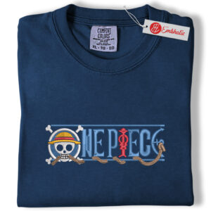 Embroidered Shirt, One Piece Shirt, Anime Embroidered Tee, Comfort colors Shirt