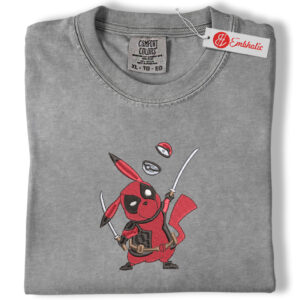 Pikachu Embroidered Shirt, Pokemon Shirt, PKM Shirt, Anime Embroidered Tee, Comfort colors Shirt