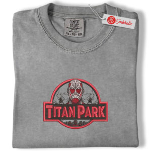 Attack On Titan Embroidered Shirt, AOT Shirt, Anime Embroidered Tee, Comfort colors Shirt