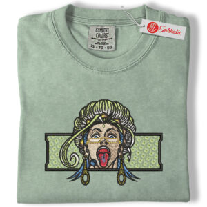 Medusa Embroidered Shirt, Greek Mythology Shirt, Mythic Horror Embroidered Tee, Comfort Colors Shirt