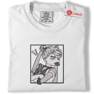 Usagi Tsukino Embroidered Shirt, Sailor Moon Shirt, Anime Embroidered Tee, Comfort Colors Shirt