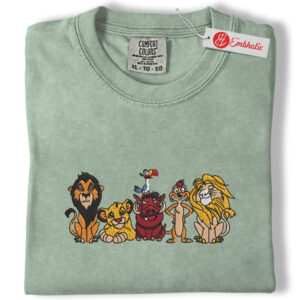 The Lion King Embroidered Shirt, Animated Embroidered Tee, Comfort colors Shirt