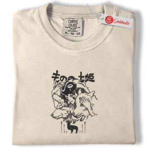 Princess Mononoke Embroidered Shirt, Studio Ghibli Shirt, Anime Embroidered Tee, Comfort colors Shirt