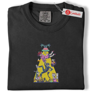 Alternative view of Dandadan Embroidered Shirt, Anime Embroidered Tee, Comfort colors Shirt