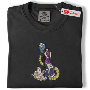 Alternative view of Boa Hancock Embroidered Shirt, One Piece Shirt, Anime Embroidered Tee, Comfort colors Shirt