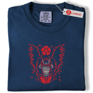 Asta Embroidered Shirt, Black Clover Shirt, Anime Embroidered Tee, Comfort colors Shirt