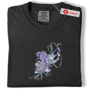 Alternative view of Suicune Embroidered Shirt, Pokemon Shirt, PKM Shirt, Anime Embroidered Tee, Comfort colors Shirt