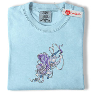 Suicune Embroidered Shirt, Pokemon Shirt, PKM Shirt, Anime Embroidered Tee, Comfort colors Shirt