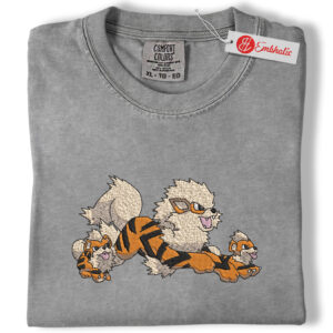 Pokemon Embroidered Shirt, Pokemon Shirt, PKM Shirt, Anime Embroidered Tee, Comfort colors Shirt