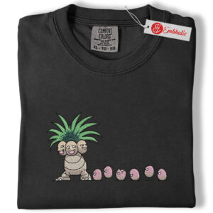 Alternative view of Pokemon Embroidered Shirt, Pokemon Shirt, PKM Shirt, Anime Embroidered Tee, Comfort colors Shirt