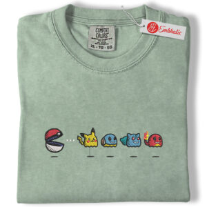 Pikachu Squirtle Bulbasaur Charmander Embroidered Shirt, Pokemon Shirt,  Anime Embroidered Tee, Comfort Colors Shirt
