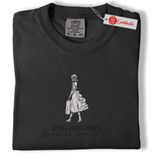Alternative view of Violet Evergarden Embroidered Shirt, Violet Evergarden Shirt, Anime Embroidered Tee, Comfort Colors Shirt