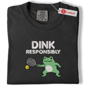 Alternative view of Pickleball Embroidered Shirt, Anime Shirt, Anime Embroidered Tee, Comfort colors Shirt