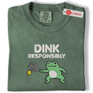 Pickleball Embroidered Shirt, Anime Shirt, Anime Embroidered Tee, Comfort colors Shirt