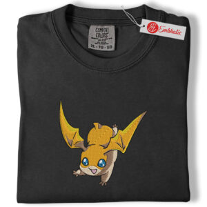 Alternative view of Patamon Embroidered Shirt, Digimon Adventure Shirt, Anime Embroidered Tee, Comfort colors Shirt