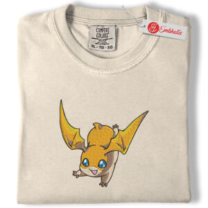 Patamon Embroidered Shirt, Digimon Adventure Shirt, Anime Embroidered Tee, Comfort colors Shirt