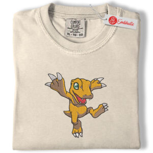 Agumon Embroidered Shirt, Digimon Adventure Shirt, Anime Embroidered Tee, Comfort colors Shirt