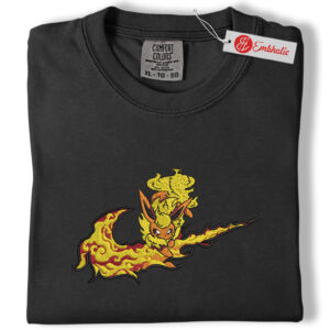 Alternative view of Eevee Embroidered Shirt, Pokemon Shirt, PKM Shirt, Anime Embroidered Tee, Comfort colors Shirt