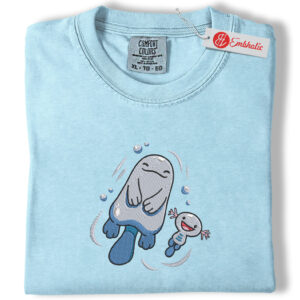 Wooper Embroidered Shirt, Quagsire Embroidered Shirt, Pokemon Shirt, PKM Shirt, Anime Embroidered Tee, Comfort colors Shirt