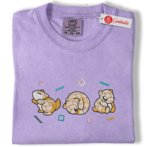 Sandy Shrew Embroidered Shirt, Pokemon Shirt, Anime Embroidered Tee, Comfort colors Shirt