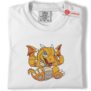 Baby Dragon Embroidered Shirt, Yugioh Shirt, Anime Embroidered Tee, Comfort colors Shirt