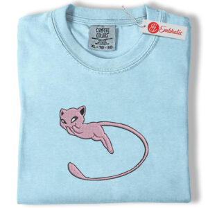 Mewtwo Embroidered Shirt, Pokemon Shirt, Anime Embroidered Tee, Comfort colors Shirt