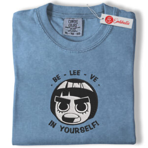 Alternative view of Rock Lee Embroidered Shirt, Naruto Shirt, Anime Embroidered Tee, Comfort colors Shirt