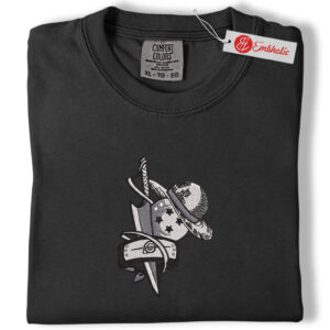 Alternative view of Anime Embroidered Shirt, Anime Shirt, Anime Embroidered Tee, Comfort colors Shirt