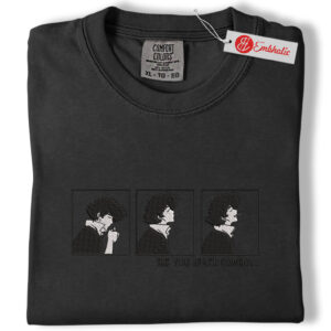 Alternative view of Cowboy Bebop Embroidered Shirt, Anime Shirt, Anime Embroidered Tee, Comfort colors Shirt