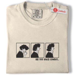 Cowboy Bebop Embroidered Shirt, Anime Shirt, Anime Embroidered Tee, Comfort colors Shirt