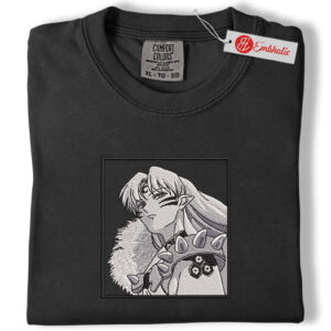 Alternative view of Sesshomaru Embroidered Shirt, Inuyasha Shirt, Anime Embroidered Tee, Comfort colors Shirt