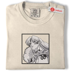 Sesshomaru Embroidered Shirt, Inuyasha Shirt, Anime Embroidered Tee, Comfort colors Shirt