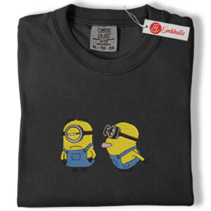 Alternative view of Minions Embroidered Shirt, Animated Shirt, Animated Embroidered Tee, Comfort colors Shirt