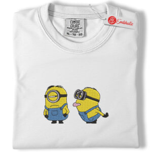 Minions Embroidered Shirt, Animated Shirt, Animated Embroidered Tee, Comfort colors Shirt