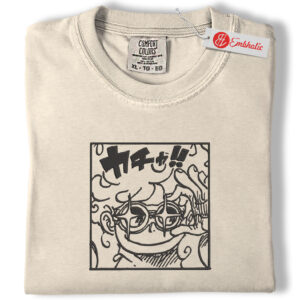 Luffy Gear 5 Manga Panel Embroidered Shirt, One Piece Shirt, Anime Face Embroidered Tee, Comfort Colors Shirt
