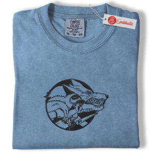 Alternative view of Kiba Akamaru Embroidered Shirt, Naruto Shirt, Anime Embroidered Tee, Comfort Colors Shirt
