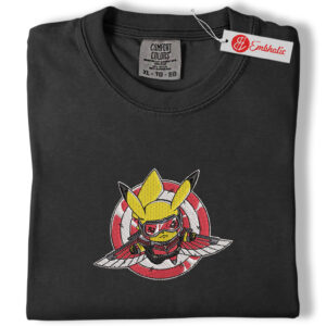 Alternative view of Pokemon Embroidered Shirt, PKM Shirt, Anime Embroidered Tee, Comfort colors Shirt