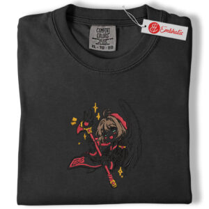 Alternative view of Pokemon Embroidered Shirt, PKM Shirt, Anime Embroidered Tee, Comfort colors Shirt