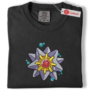 Alternative view of Pokemon Embroidered Shirt, PKM Shirt, Anime Embroidered Tee, Comfort colors Shirt