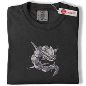 Alternative view of Pokemon Embroidered Shirt, PKM Shirt, Anime Embroidered Tee, Comfort colors Shirt