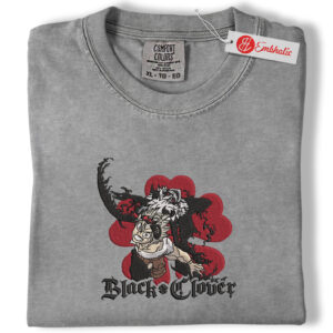 Asta Demon Form Embroidered Shirt, Black Clover Shirt, Anime Embroidered Tee, Comfort Colors Shirt