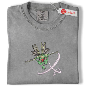 Scyther Embroidered Shirt, Pokemon Shirt, Anime Embroidered Tee, Comfort colors Shirt