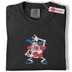 Alternative view of Mr Mime Embroidered Shirt, PKM Shirt, Anime Embroidered Tee, Comfort Colors Shirt