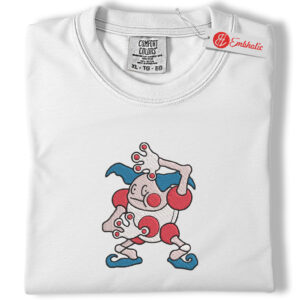 Mr Mime Embroidered Shirt, PKM Shirt, Anime Embroidered Tee, Comfort Colors Shirt